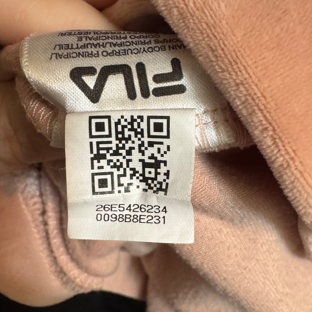 FILA Mauve Peach Pink Half-Zip Hoodie. COMFY - Picture 11 of 15
